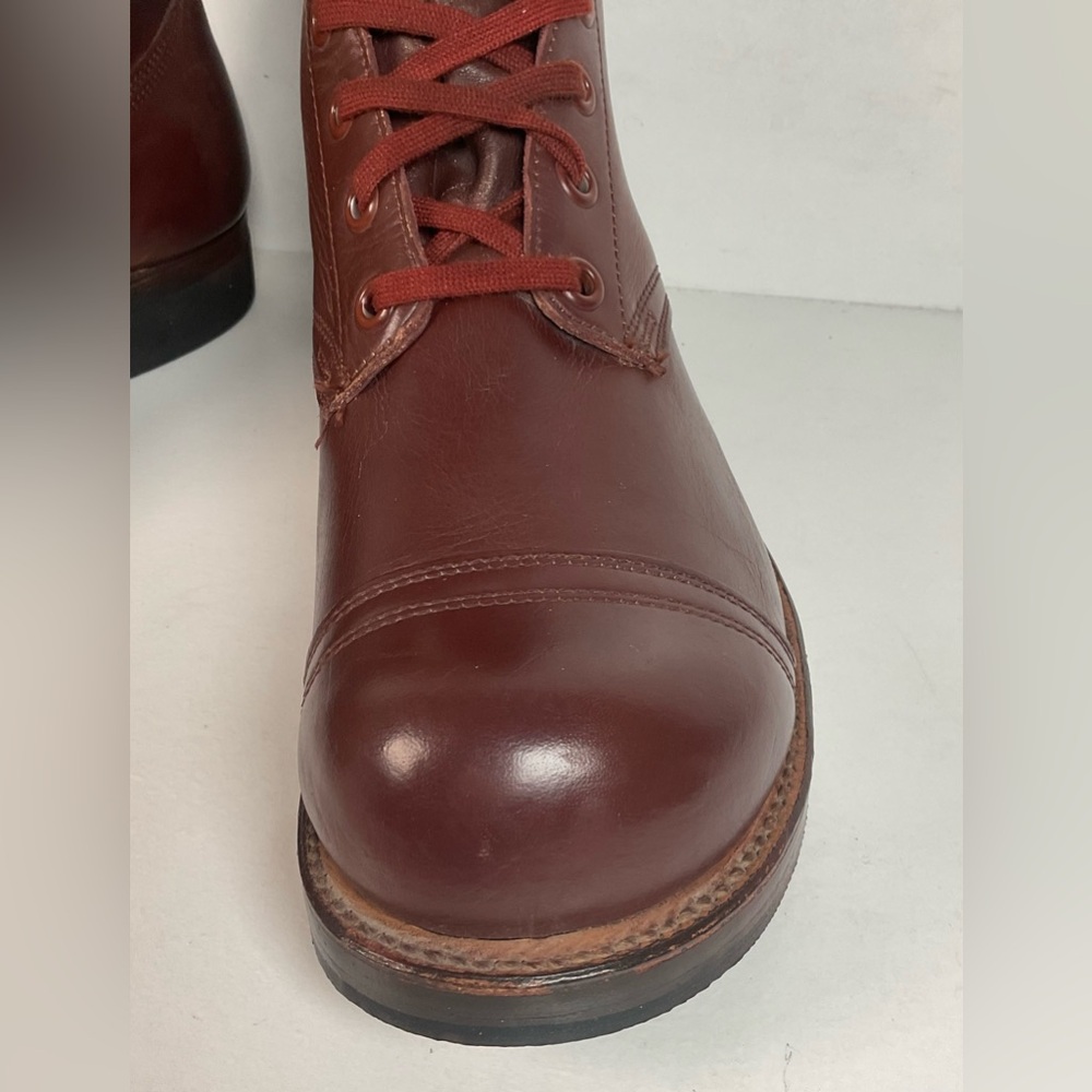 Vintage Vietnam War Brown Jump Boots | Cap Toe | Paratrooper | 11 N - Picture 9 of 16